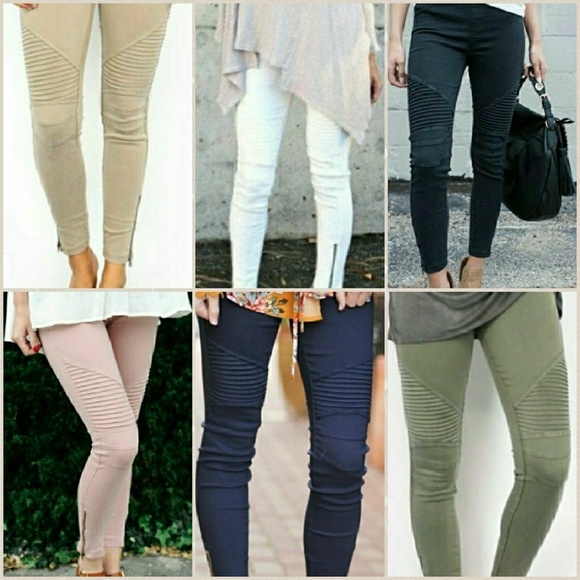 ⚜final price Mauve/dusty rose moto pants - Picture 2 of 5